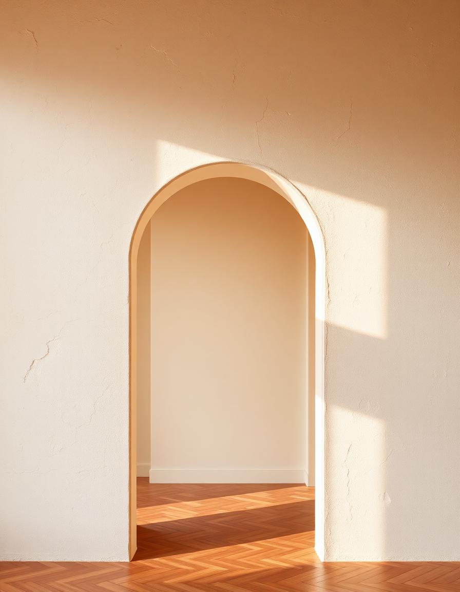 Sunlit arch doorway